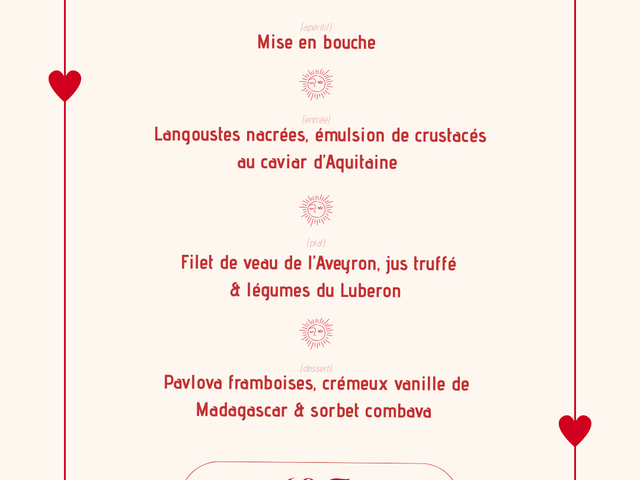 La Gaudina Luberon Menu